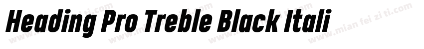Heading Pro Treble Black Italic字体转换